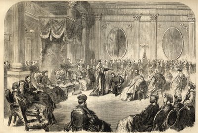 St. Patrick-ordenen - Den mest illustrerede Saint Patrick-orden - En ridder i orden af Saint Patrick i Dublin, Irland i den 19. - gravering 1866 af Unknown artist