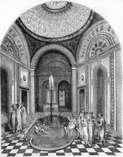 Orientalske bade i Bude, Ungarn: Rose-rummet. af Unknown artist