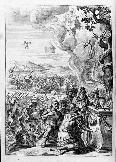 Ovid (Ovidius) - illustration til bog 15 - (P. Ovidius Nasonis Metamorphose libri XV um notis TH. Farnabii.) note af Thomas Farnaby (Farnabia) (1575-1647) af Unknown artist
