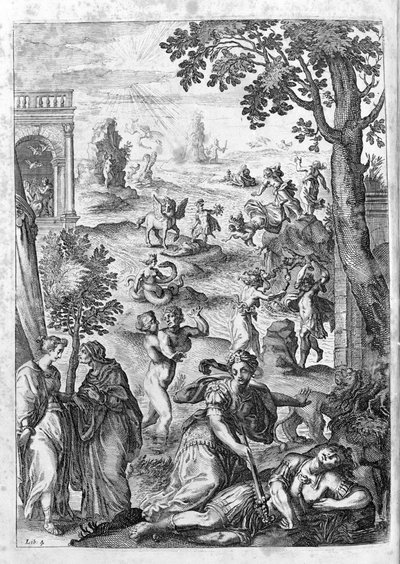 Ovid (Ovidius) - illustration til bog 15 - (P. Ovidius Nasonis Metamorphose libri XV um notis TH. Farnabii.) note af Thomas Farnaby (Farnabia) (1575-1647) af Unknown artist