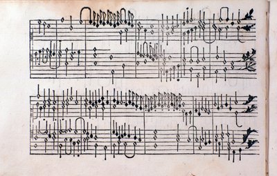 Page of Tablature, bog 1 af Girolamo Cavazzoni af Unknown artist