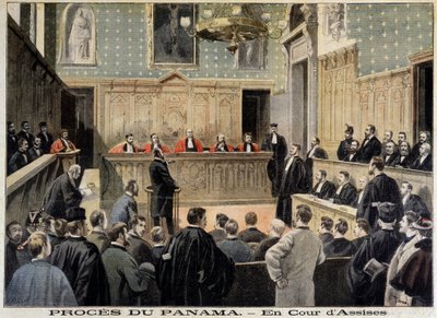 Panama-sag: Assize-domstolen - i "" Le Petity Journal"" af 02/01/1898 af Unknown artist