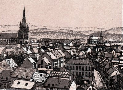 Panorama over Liège i Belgien i "" Verden illustrerer 168 visninger"" Ingen dato (slutningen af 1800-tallet) af Unknown artist