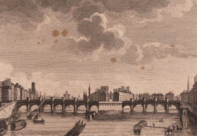 Paris, Pont Neuf og Ile de la Cité ved Seinen. af Unknown artist