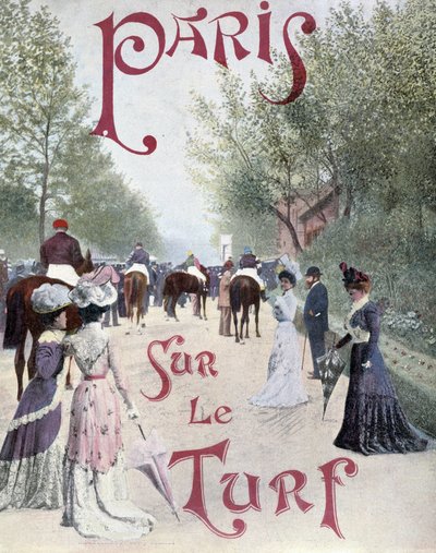 Paris, ""on the turf"", slutningen af ​​1800-tallet af Unknown artist