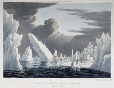 Passage gennem isbjergene, 16. juni af Unknown artist