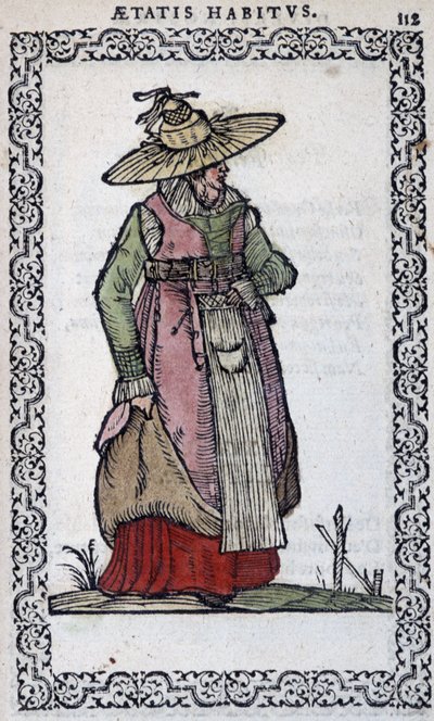 Piedmont Woman - i "" Habits et effigies"" af Jean Sulperius af Unknown artist