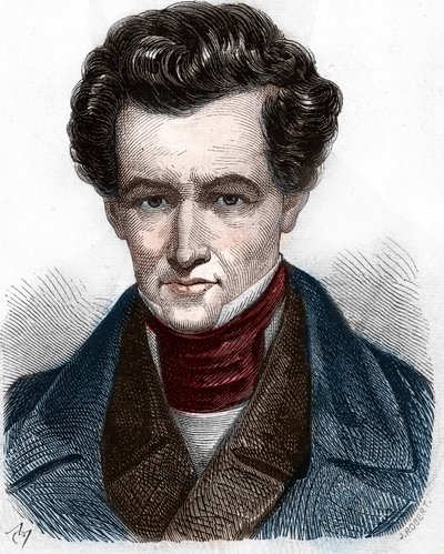 Portræt Armand Carrel (1800-1836), fransk journalist. af Unknown artist