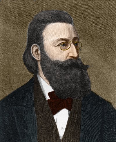 Portræt Ludwig Anzengruber (1839-1889), østrigsk forfatter. af Unknown artist