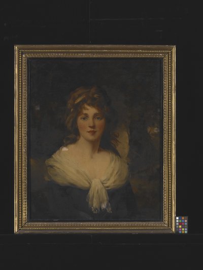 Portræt af en pige (olie på lærred) af Unknown artist