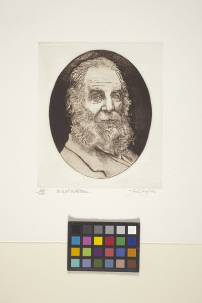 Portræt af Walt Whitman (blæk, tryk) af Unknown artist