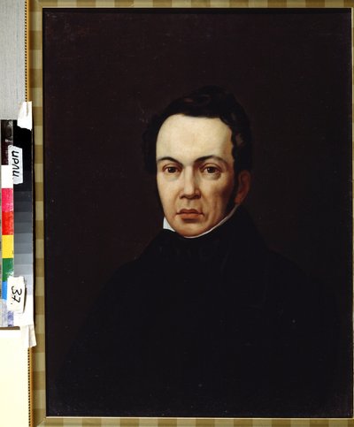 Portræt af forfatteren, orientalisten og journalisten Osip Senkovsky (1800-1858) (Portræt af forfatteren, orientalisten og journalisten Osip Senkovsky). Anonymt maleri. Olie på lærred, omkring 1830. Romantik. Institut for russisk litteratur IRLI (Pushki Ho af Unknown artist