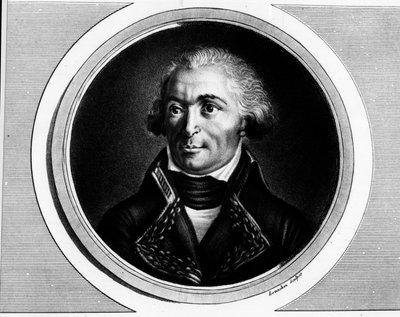 Portræt i fuld længde af Charles Pichegru (1761-1804), øverstkommanderende for hærene i Norden, Sambre og Meuse, Rhinen og Mosel. indgravering i ""Komplet samling af historiske billeder af den franske revolution, i tre bind.""" 1804. af Unknown artist