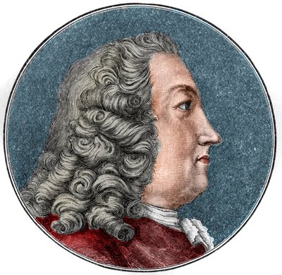 Portræt af Albrecht von Haller Medecin, schweizisk fysiolog og botaniker (1708-1777) Gravering. af Unknown artist