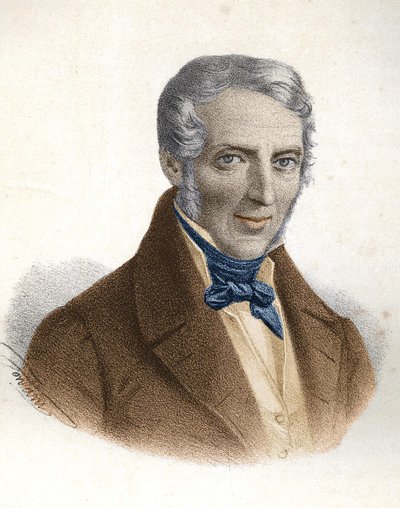 Portræt af Alessandro Manzoni, italiensk forfatter (1785 - 1873) af Unknown artist