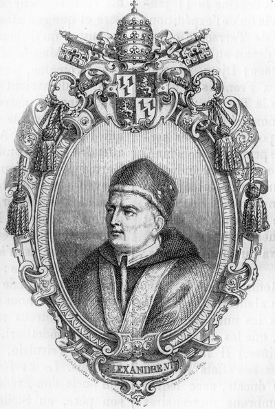 Portræt af Alexander VI (1431-1503). af Unknown artist