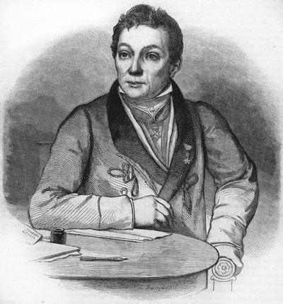 Portræt af Alexandre Lenoir. Fransk arkæolog (1761 til 1839). af Unknown artist