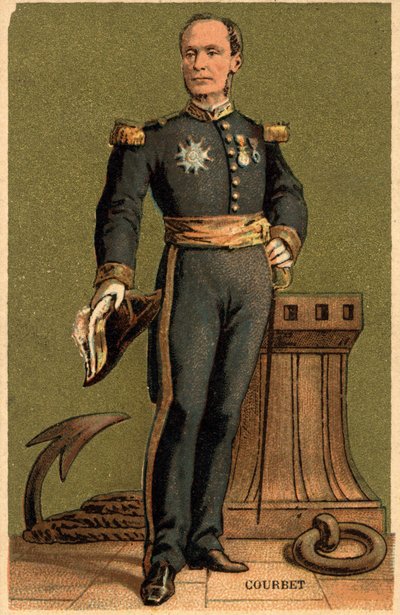 Portræt af Amédée Anatole Courbet. fransk admiral (1827 -1885). af Unknown artist