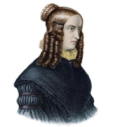 Portræt af Annette von Droste-Hulshoff (Droste Hulshoff) (1797-1848) engelsk forfatter og digter af Unknown artist