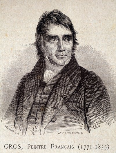 Portræt af Antoine Jean Gros, fransk maler (1771-1835) - i “Les Contemporains”, n.d. slutningen af 1800-tallet (gravering) af Unknown artist
