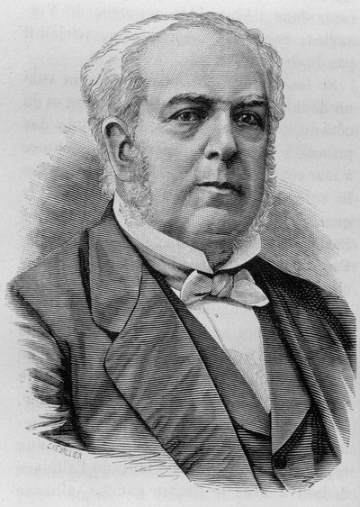 Portræt af Auguste Casimir-Périer (1811 - 1876). Indgravering af slutningen af det 19. århundrede i "Histoire de France"" af H. Martin. af Unknown artist