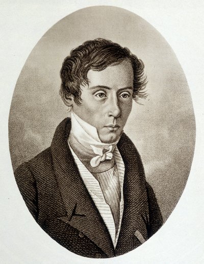Portræt af Augustin Fresnel (1788-1827), fransk fysiker. af Unknown artist