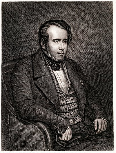 Portræt af Augustin Thierry, fransk historiker (gravering af Unknown artist