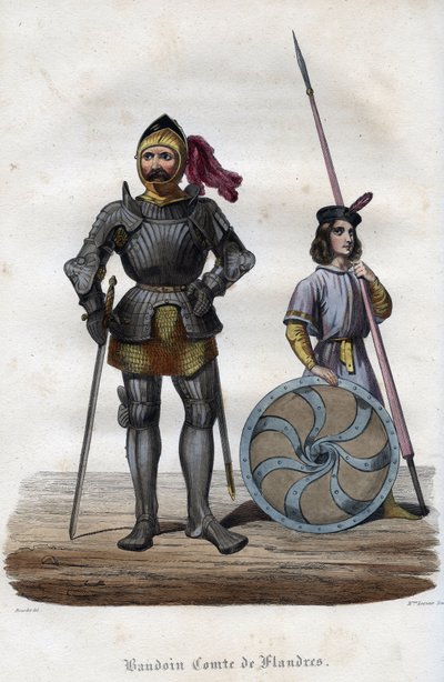Portræt af Baldwin I, greve af Flandern (830