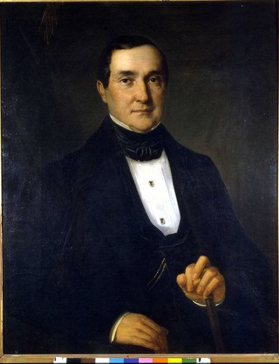 Portræt af Bartolomeo Merelli (1793-1879), første direktør for Scala. Anonymt maleri fra det 19. århundrede. af Unknown artist