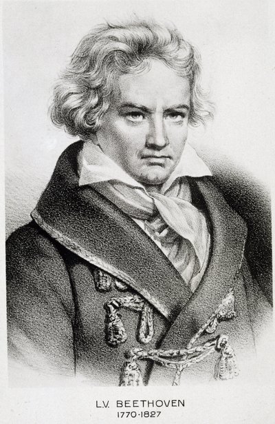 Portræt af Beethoven (1770 - 1827). af Unknown artist