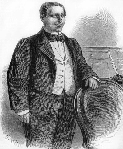 Portræt af Benito Paul Ju¿rez. Mexicansk politiker af indisk oprindelse (1806-1872). Præsident for Den Mexicanske Republik i af Unknown artist