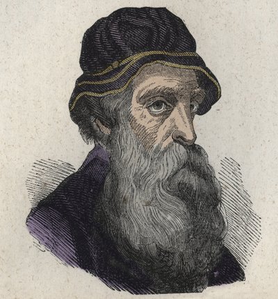 Portræt af Benvenuto Cellini, den italienske renæssance billedhugger, guldsmed, billedhugger og forfatter 1500-1571 af Unknown artist