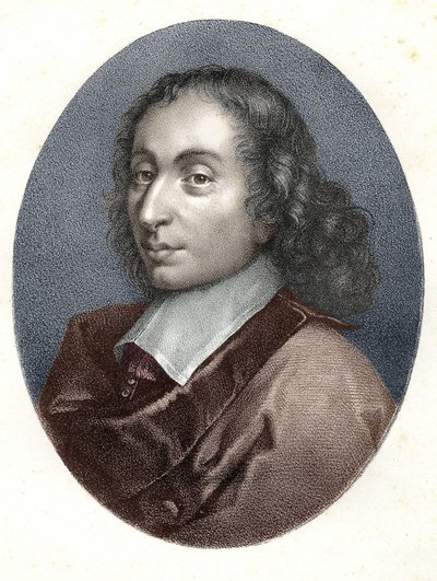 Portræt af Blaise Pascal - gravering af det 19. århundrede. af Unknown artist