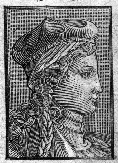 Portræt af Brunehaut (eller Brunehilde) (ca. 534-613) hustru til Sigebert I. af Unknown artist