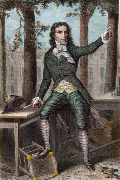 Portræt af Camille Desmoulins (1760-1794), politiker under den franske revolution af Unknown artist