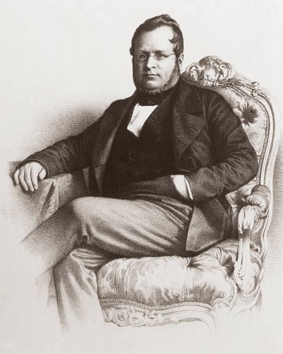 Portræt af Camillo Benso greve af Cavour (1810 - 1861) - Portræt af Camillo Benso, jarl af Cavour (1810-1861). af Unknown artist
