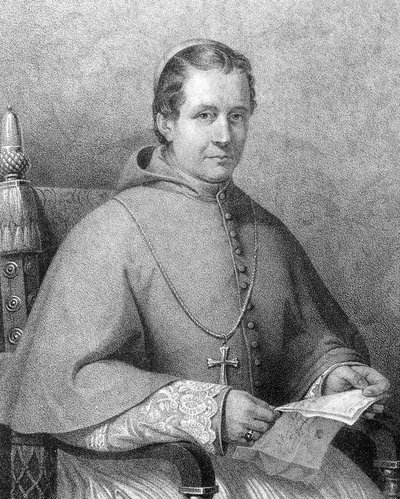 Portræt af kardinal Giovanni Maria Mastai Ferretti (1792-1878), pave Pius (Pius) IX fra 1846 til 1878 af Unknown artist