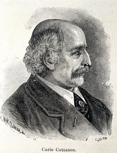 Portræt af Carlo Cattaneo (1801-1869) af Unknown artist