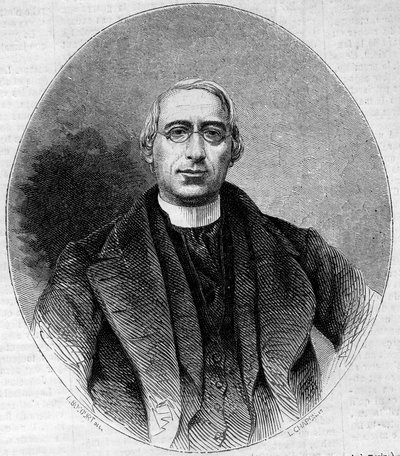 Portræt af Carlo Passaglia (1812-1887), italiensk kirkemand, tilhænger af Italiens enhed. Indgravering i "" Le Monde Illustré"" n¡240 af 16. november 1861. af Unknown artist