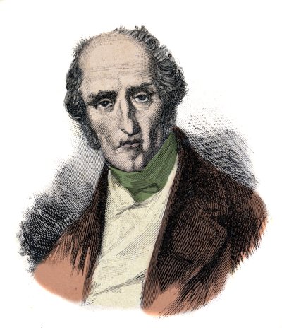 Portræt af Charles Fourier (1772 - 1837), fransk socialistisk teoretiker. Indgravering af det 19. århundrede. af Unknown artist