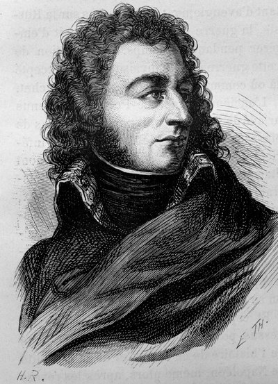 Portræt af Charles John - Baptist Bernadotte (Charles XIV) (1763 - 1844). Indgravering af slutningen af det 19. århundrede i "Histoire de France"" af H. Martin. af Unknown artist