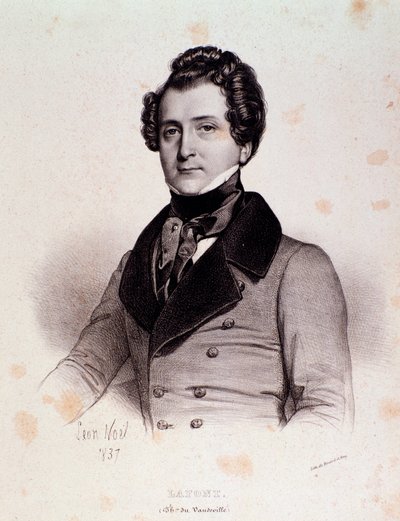 Portræt af Charles Philippe Lafont (gravering) af Unknown artist