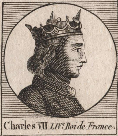 Portræt af Charles VII (1403-1461) Konge af Frankrig - CHARLES VII (1403-1461) Konge af Frankrig af Unknown artist