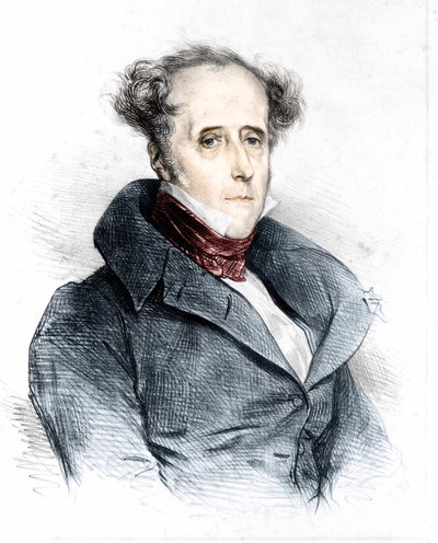Portræt af Chateaubriand af Devéria - i avisen "" L