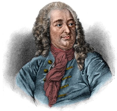 Portræt af Christian von Wolff eller Christian von Wolf Tysk jurist, matematiker og filosof (1679-1754). Gravering. af Unknown artist