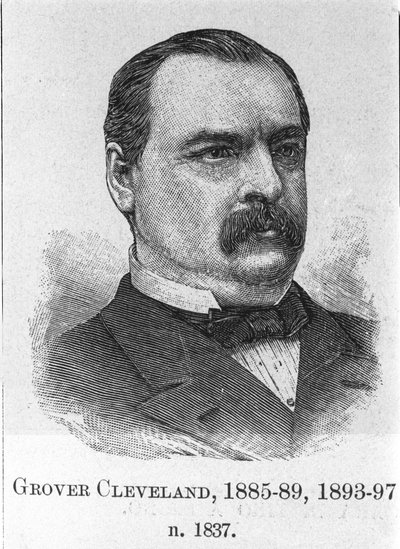 Portræt af Cleveland Grover (1837 - 1908), amerikansk statsmand. af Unknown artist