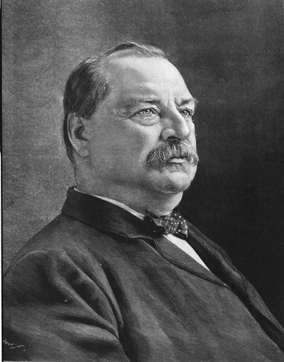 Portræt af Cleveland Grover (1837 - 1908), amerikansk statsmand. af Unknown artist