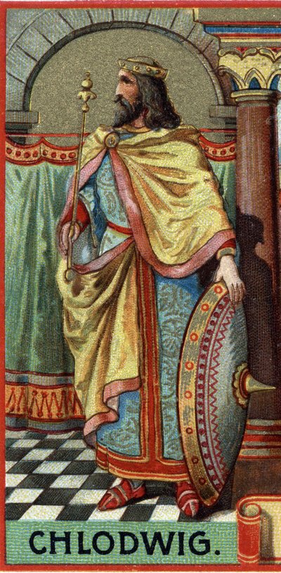 Portræt af Clovis-kongen af frankerne fra 481-511 e.Kr. af Unknown artist