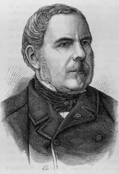 Portræt af grev Napoleon Daru (? - 1889). Indgravering af slutningen af det 19. århundrede i "Histoire de France"" af H. Martin. af Unknown artist