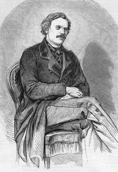 Portræt af Daniel Dunglas Home (1833-1886) medium tartan. af Unknown artist